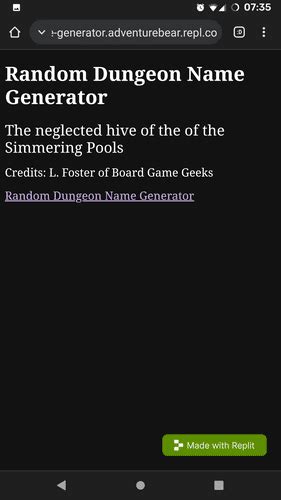 Random Dungeon Name Generator (FINAL UPDATE).